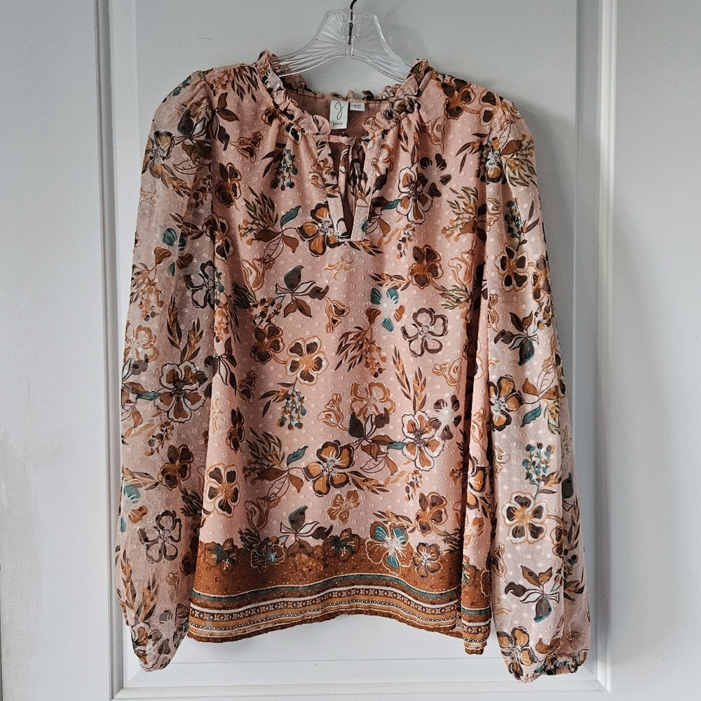 Fall Floral Blouse